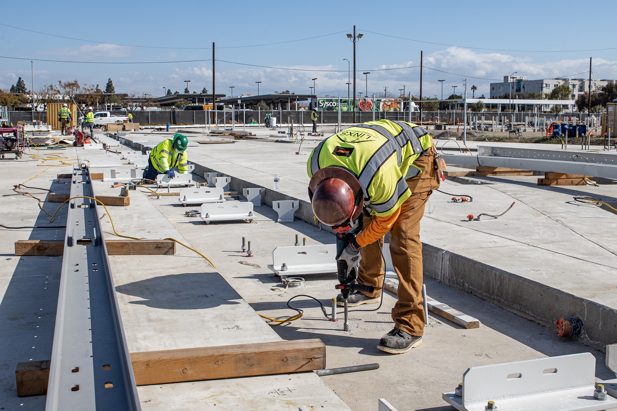 tracks servicing the Automated People Mover system's future Maintenance and Storage facility.