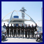 Patrol officers in parade rest position