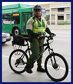 Officer in bicycle