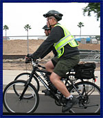 Two officers in bicycle