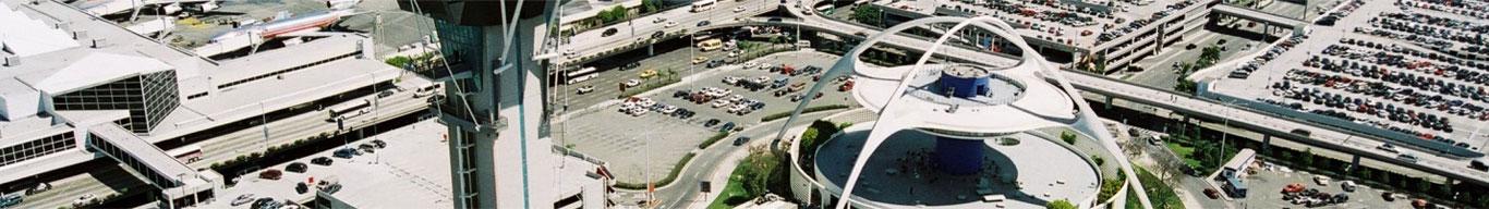 Overhead view of LAX airport